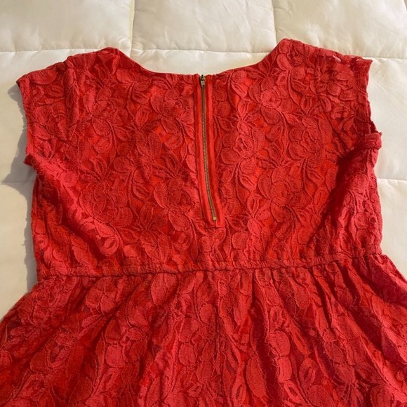 💚 Xhilaration Mini Dress Lace Burnt Orange XL - Picture 5 of 12